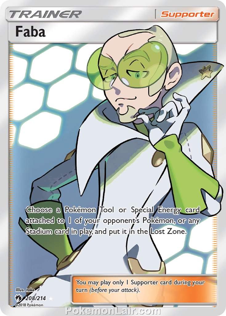 2018 Pokemon Trading Card Game Lost Thunder Set – 208 Faba