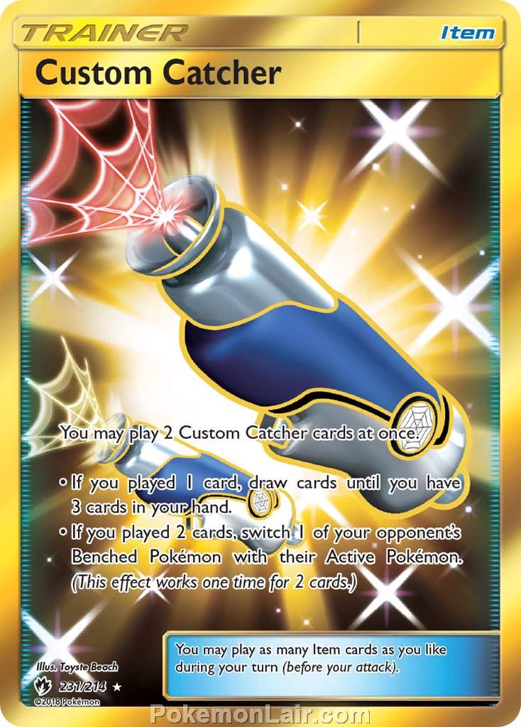 2018 Pokemon Trading Card Game Lost Thunder Set – 231 Custom Catcher