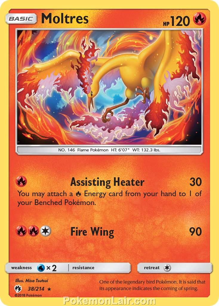 2018 Pokemon Trading Card Game Lost Thunder Set – 38 Moltres