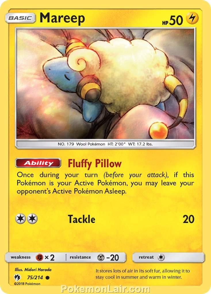 2018 Pokemon Trading Card Game Lost Thunder Set – 75 Mareep