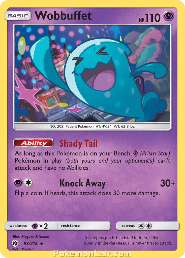 2018 Pokemon Trading Card Game Lost Thunder Set – 93 Wobbuffet