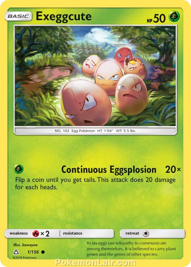 2018 Pokemon Trading Card Game Ultra Prism Price List – 1 Exeggcute