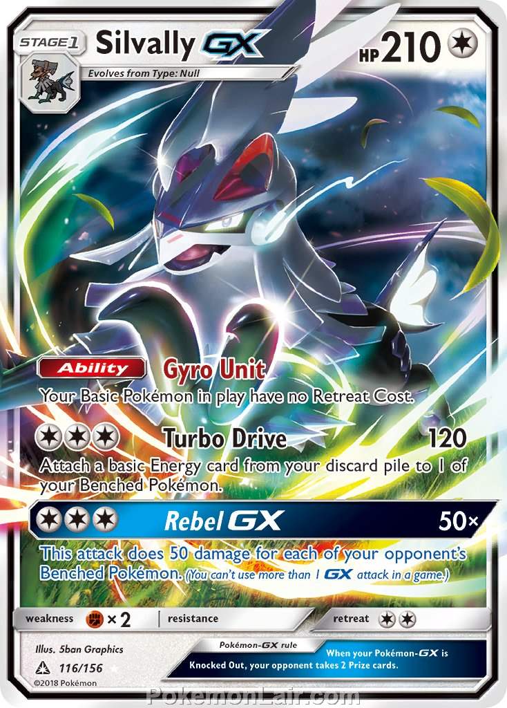 2018 Pokemon Trading Card Game Ultra Prism Price List – 116 Silvally GX