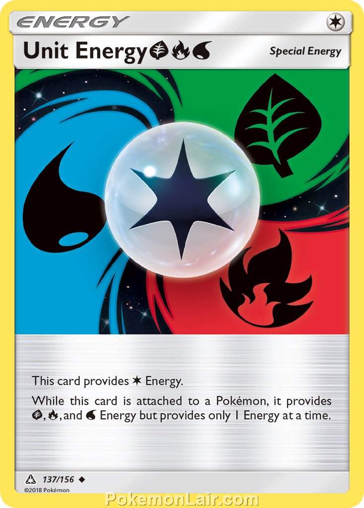 2018 Pokemon Trading Card Game Ultra Prism Price List – 137 Unit Energy Grw