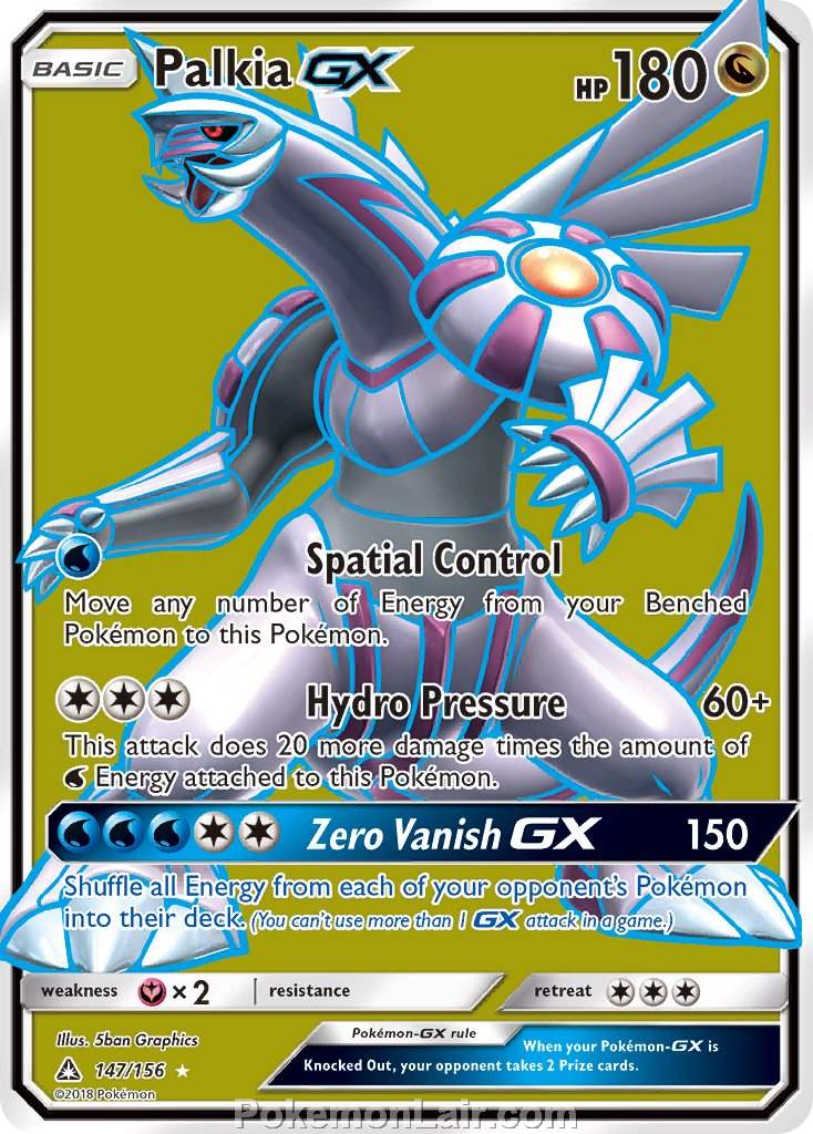 2018 Pokemon Trading Card Game Ultra Prism Price List – 147 Palkia GX