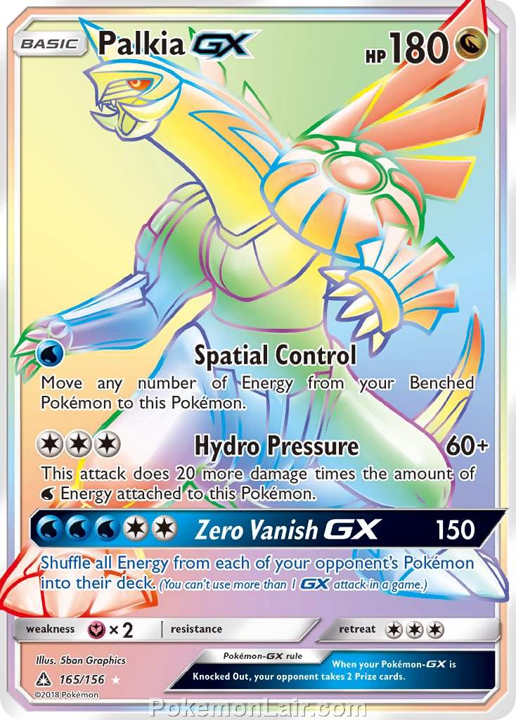 2018 Pokemon Trading Card Game Ultra Prism Price List – 165 Palkia GX