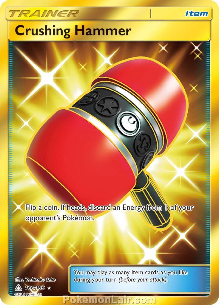 2018 Pokemon Trading Card Game Ultra Prism Price List – 166 Crushing Hammer