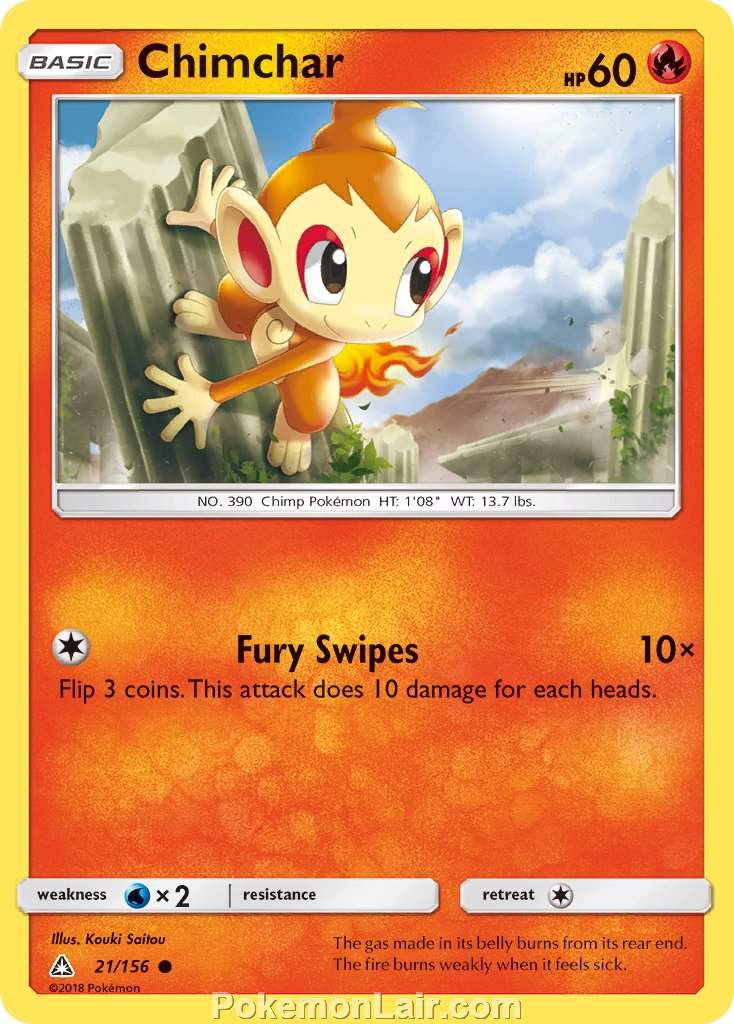 2018 Pokemon Trading Card Game Ultra Prism Price List – 21 Chimchar