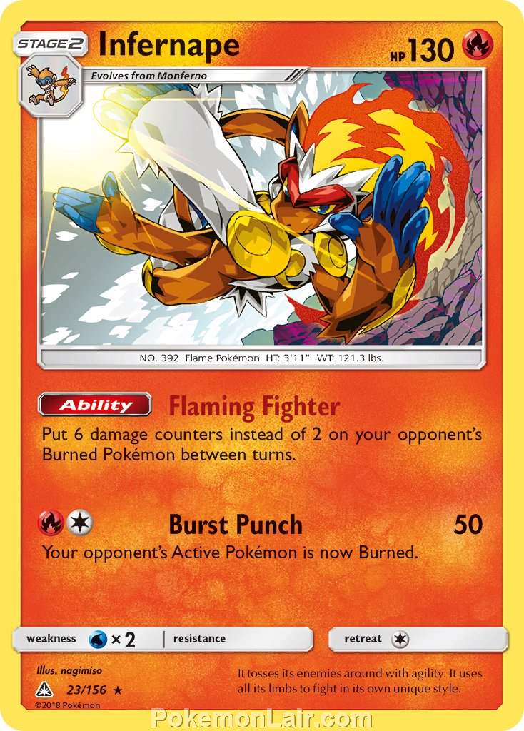 2018 Pokemon Trading Card Game Ultra Prism Price List – 23 Infernape