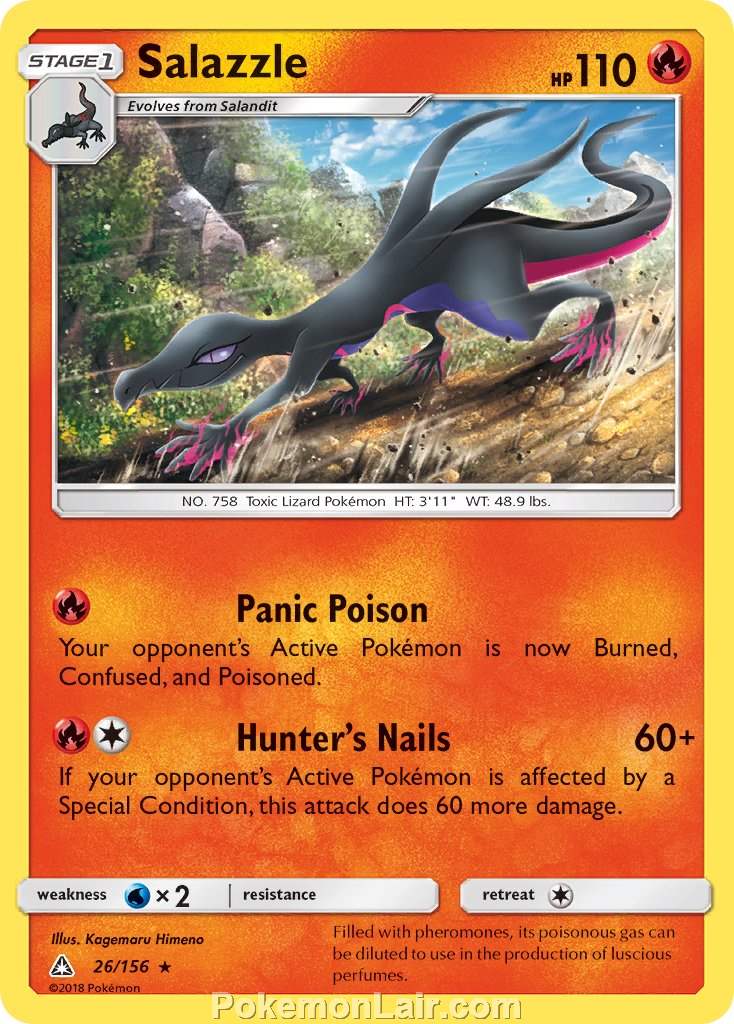 2018 Pokemon Trading Card Game Ultra Prism Price List – 26 Salazzle