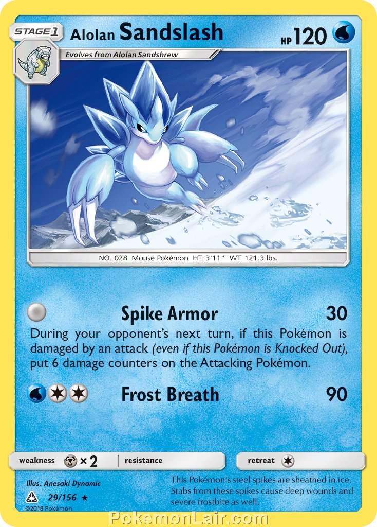 2018 Pokemon Trading Card Game Ultra Prism Price List – 29 Alolan Sandslash