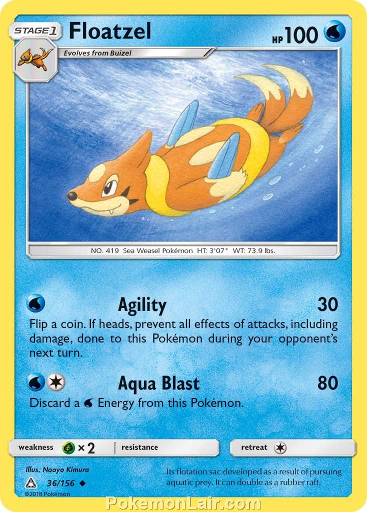 2018 Pokemon Trading Card Game Ultra Prism Price List – 36 Floatzel