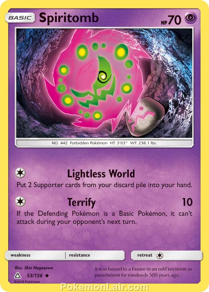2018 Pokemon Trading Card Game Ultra Prism Price List – 53 Spiritomb
