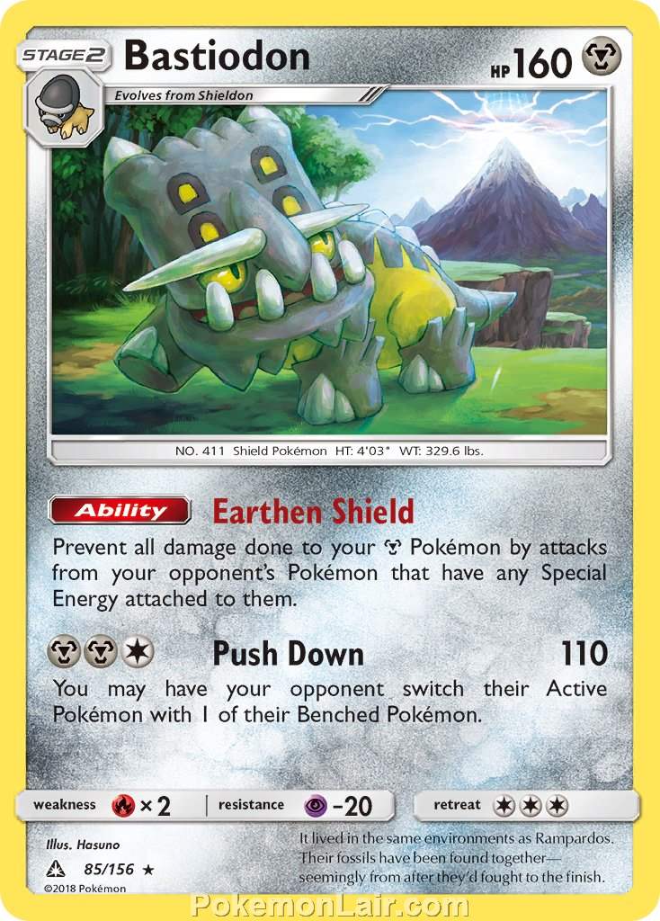 2018 Pokemon Trading Card Game Ultra Prism Price List – 85 Bastiodon