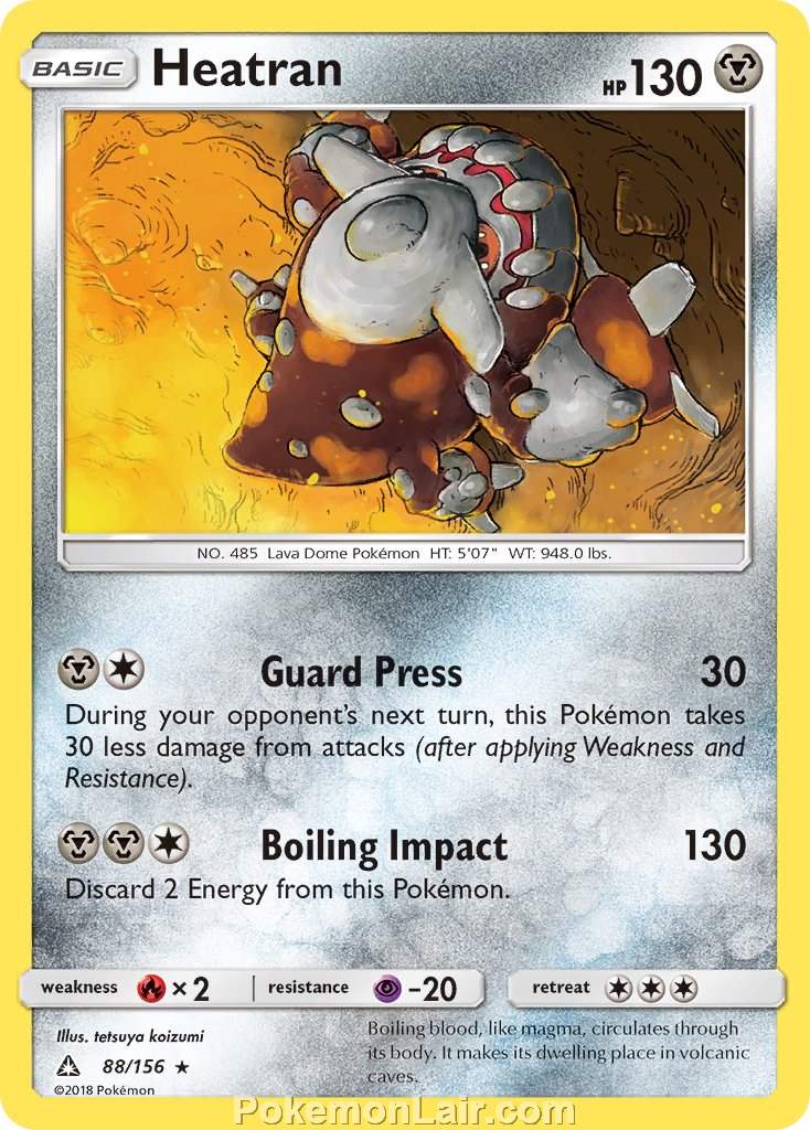 2018 Pokemon Trading Card Game Ultra Prism Price List – 88 Heatran