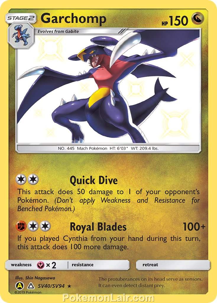 2018 Pokemon Trading Card Game Ultra Prism Price List – SV40 Garchomp