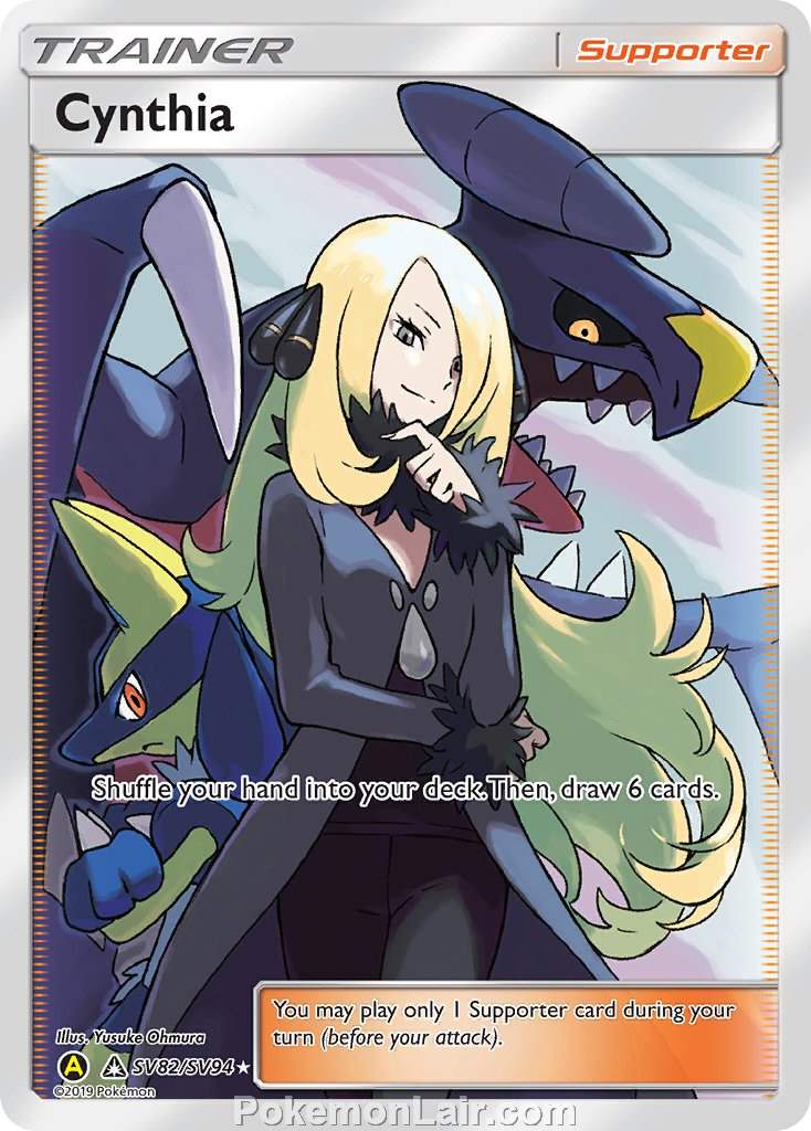 2018 Pokemon Trading Card Game Ultra Prism Price List – SV82 Cynthia