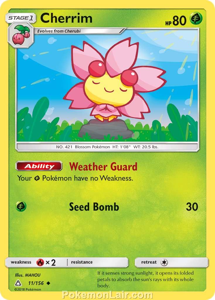 2018 Pokemon Trading Card Game Ultra Prism Set – 11 Cherrim