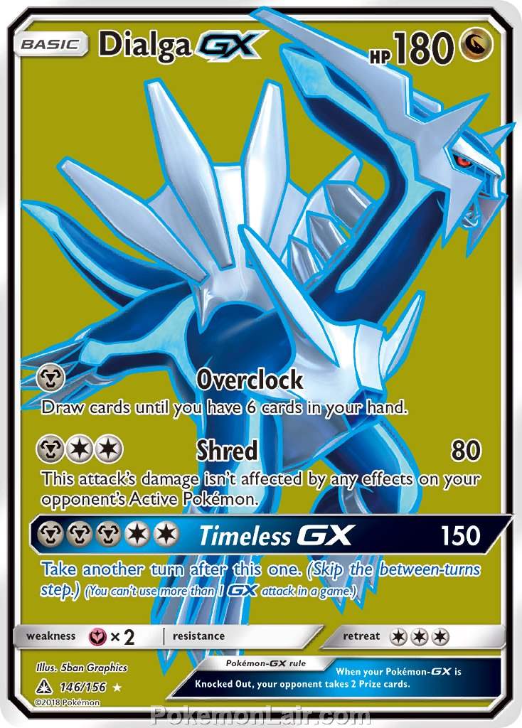 2018 Pokemon Trading Card Game Ultra Prism Set – 146 Dialga GX