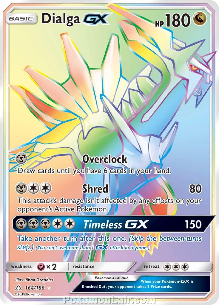2018 Pokemon Trading Card Game Ultra Prism Set – 164 Dialga GX