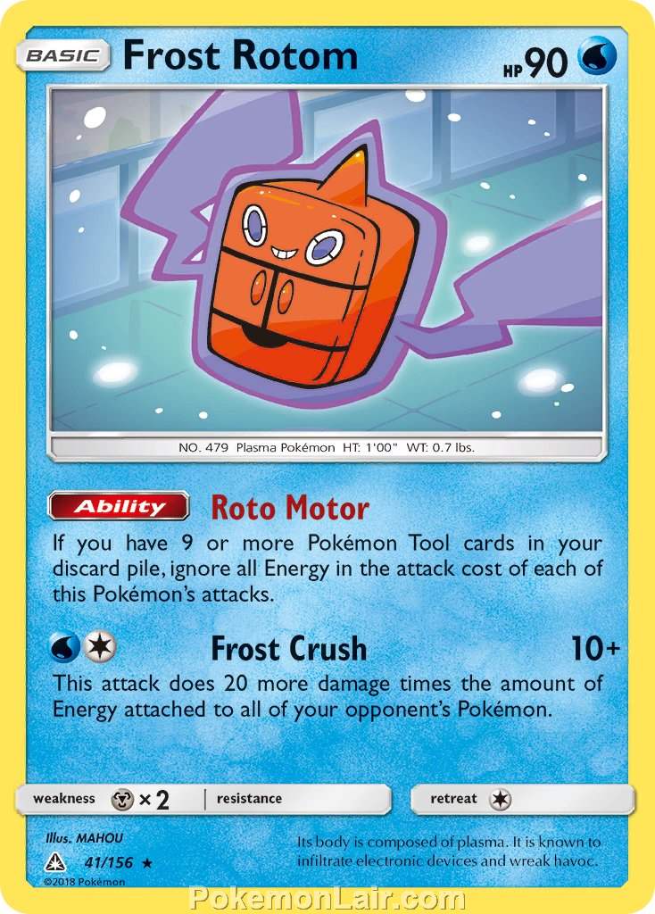 2018 Pokemon Trading Card Game Ultra Prism Set – 41 Frost Rotom