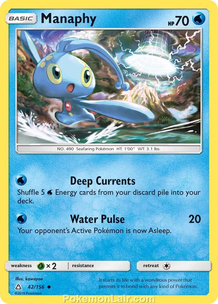 2018 Pokemon Trading Card Game Ultra Prism Set – 42 Manaphy