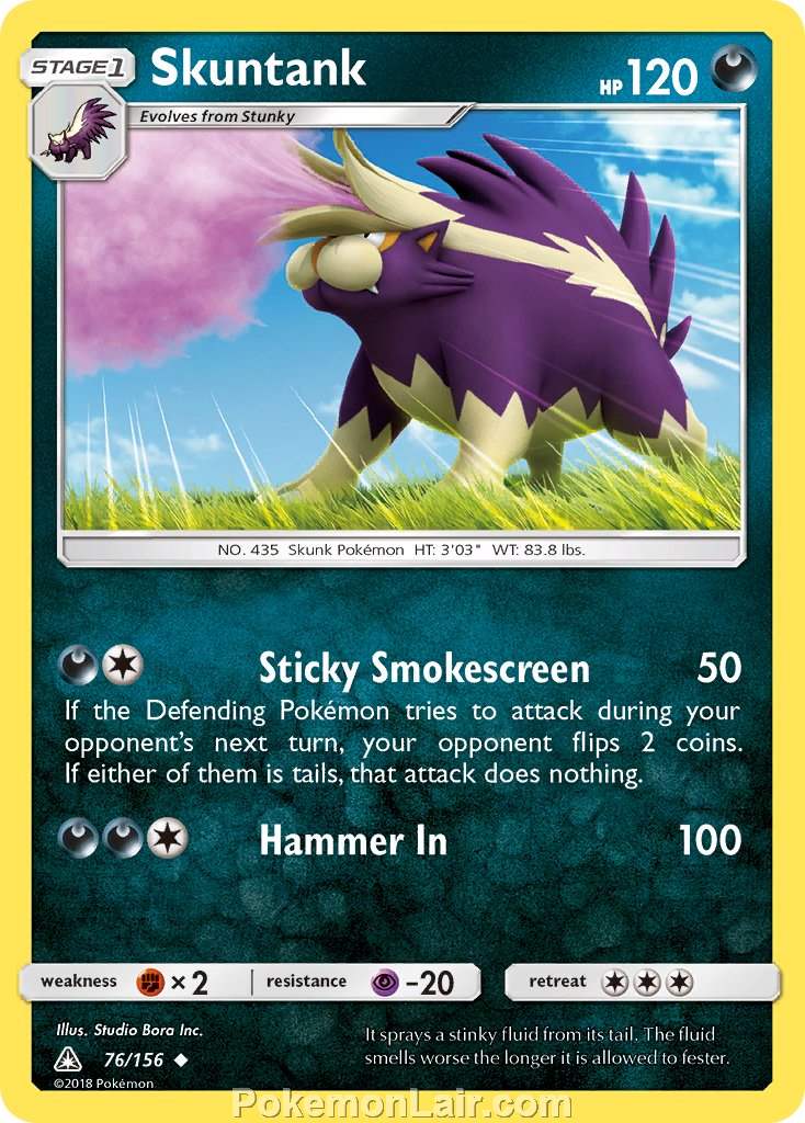 2018 Pokemon Trading Card Game Ultra Prism Set – 76 Skuntank