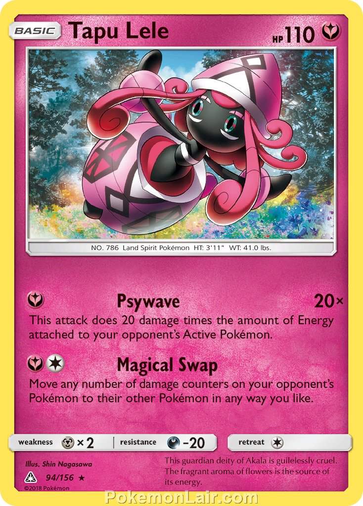 2018 Pokemon Trading Card Game Ultra Prism Set – 94 Tapu Lele