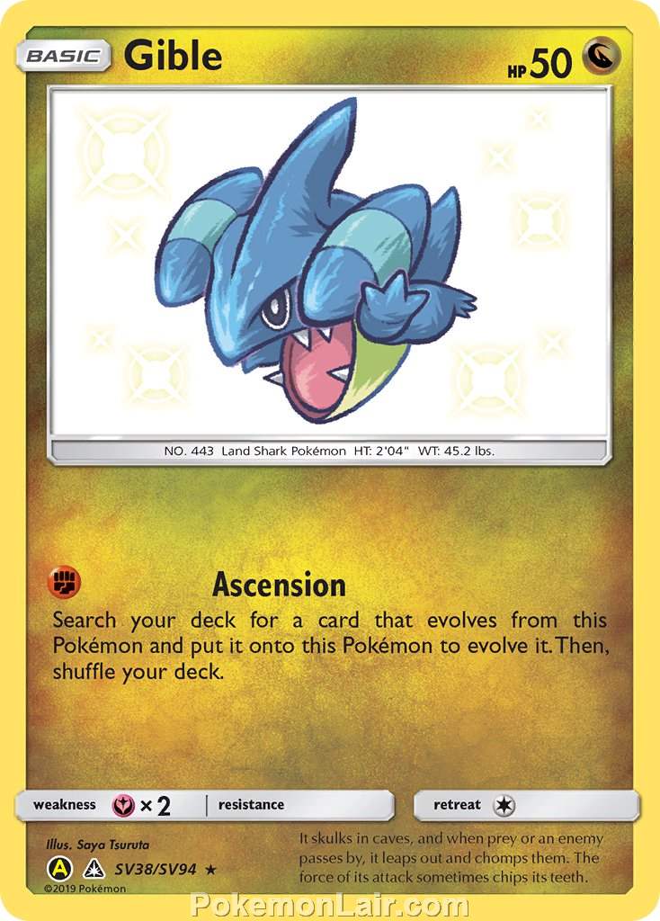 2018 Pokemon Trading Card Game Ultra Prism Set – SV38 Gible