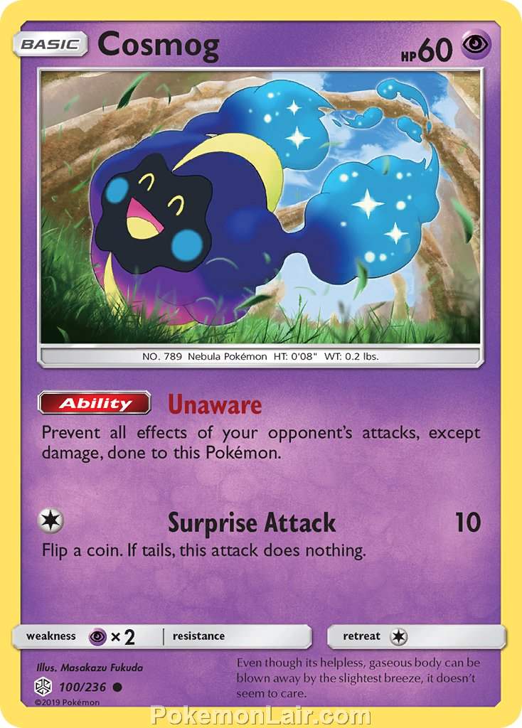 2019 Pokemon Trading Card Game Cosmic Eclipse Price List – 100 Cosmog