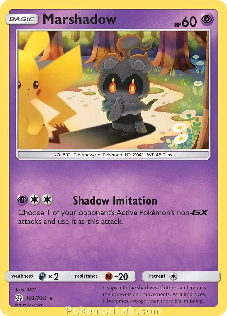 2019 Pokemon Trading Card Game Cosmic Eclipse Price List – 103 Marshadow