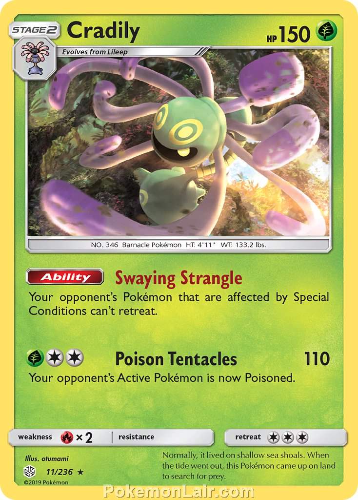 2019 Pokemon Trading Card Game Cosmic Eclipse Price List – 11 Cradily