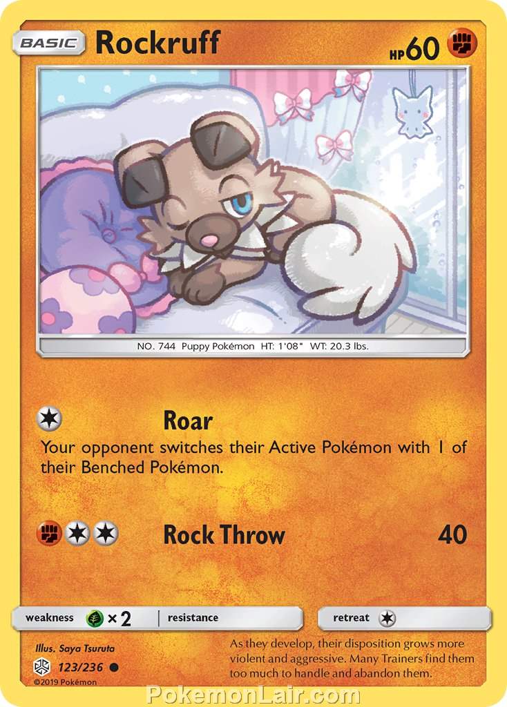 2019 Pokemon Trading Card Game Cosmic Eclipse Price List – 123 Rockruff