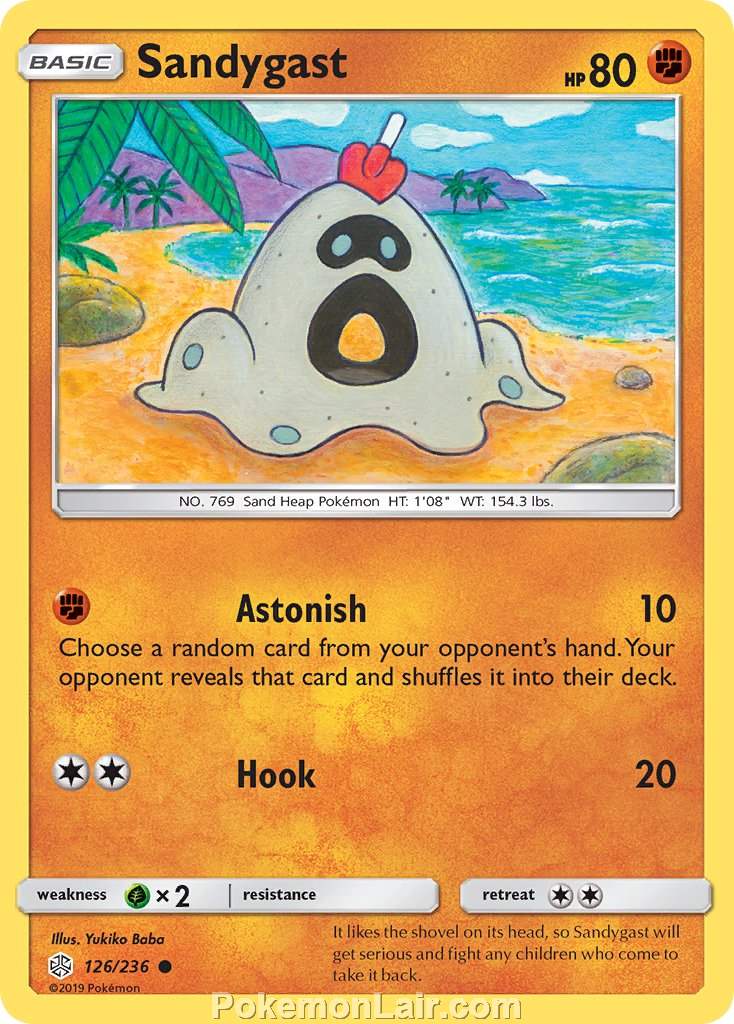 2019 Pokemon Trading Card Game Cosmic Eclipse Price List – 126 Sandygast