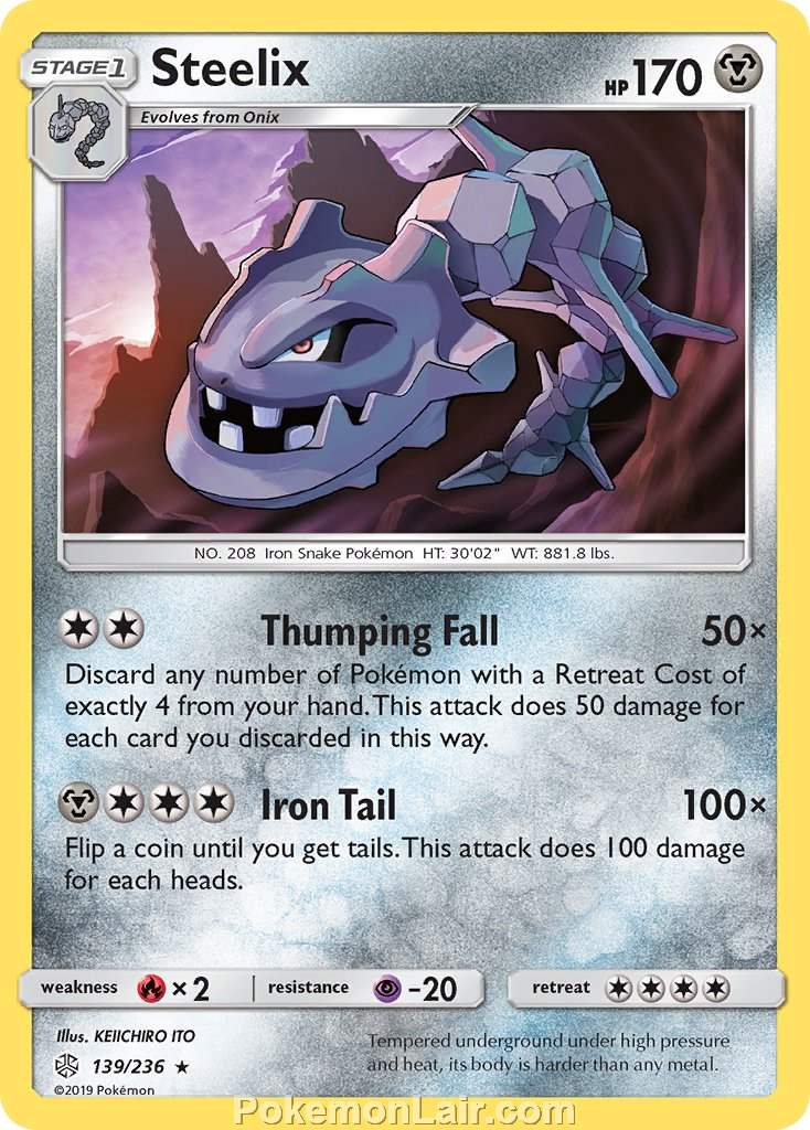 2019 Pokemon Trading Card Game Cosmic Eclipse Price List – 139 Steelix