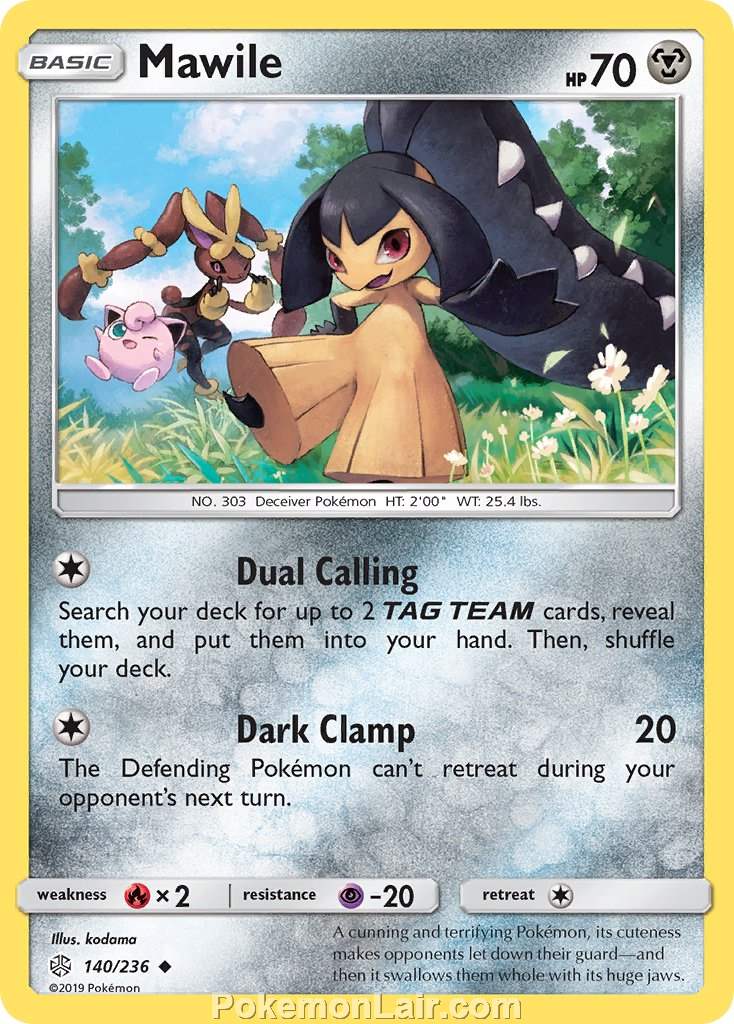 2019 Pokemon Trading Card Game Cosmic Eclipse Price List – 140 Mawile
