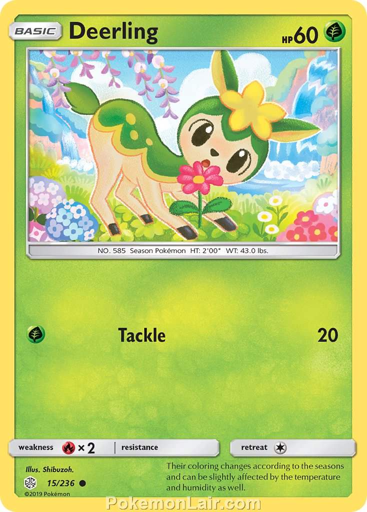 2019 Pokemon Trading Card Game Cosmic Eclipse Price List – 15 Deerling
