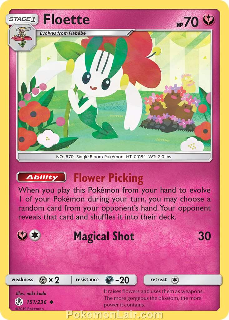 2019 Pokemon Trading Card Game Cosmic Eclipse Price List – 151 Floette