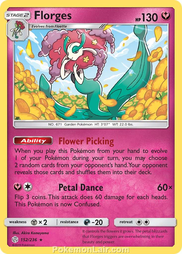 2019 Pokemon Trading Card Game Cosmic Eclipse Price List – 152 Florges