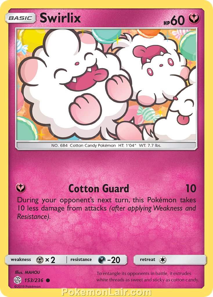 2019 Pokemon Trading Card Game Cosmic Eclipse Price List – 153 Swirlix