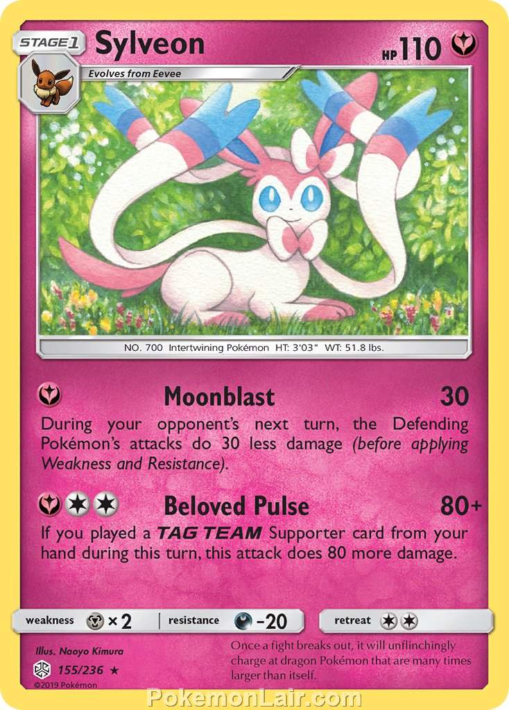 2019 Pokemon Trading Card Game Cosmic Eclipse Price List – 155 Sylveon