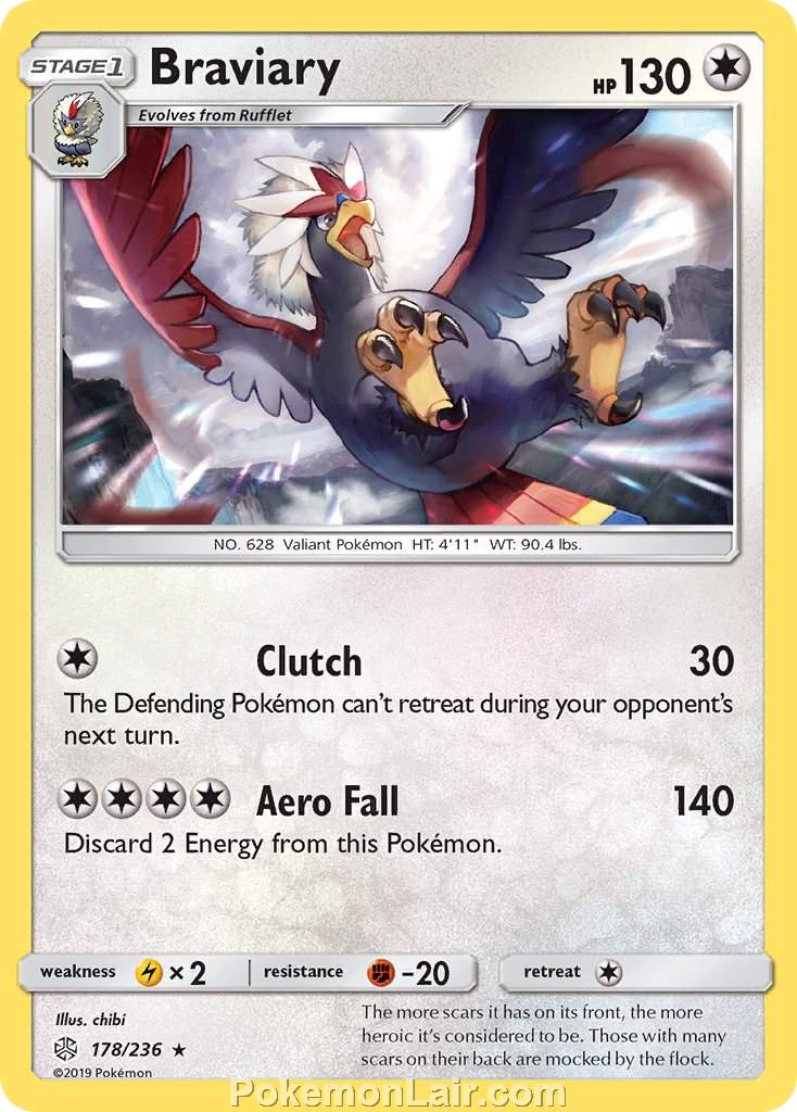 2019 Pokemon Trading Card Game Cosmic Eclipse Price List – 178 Braviary