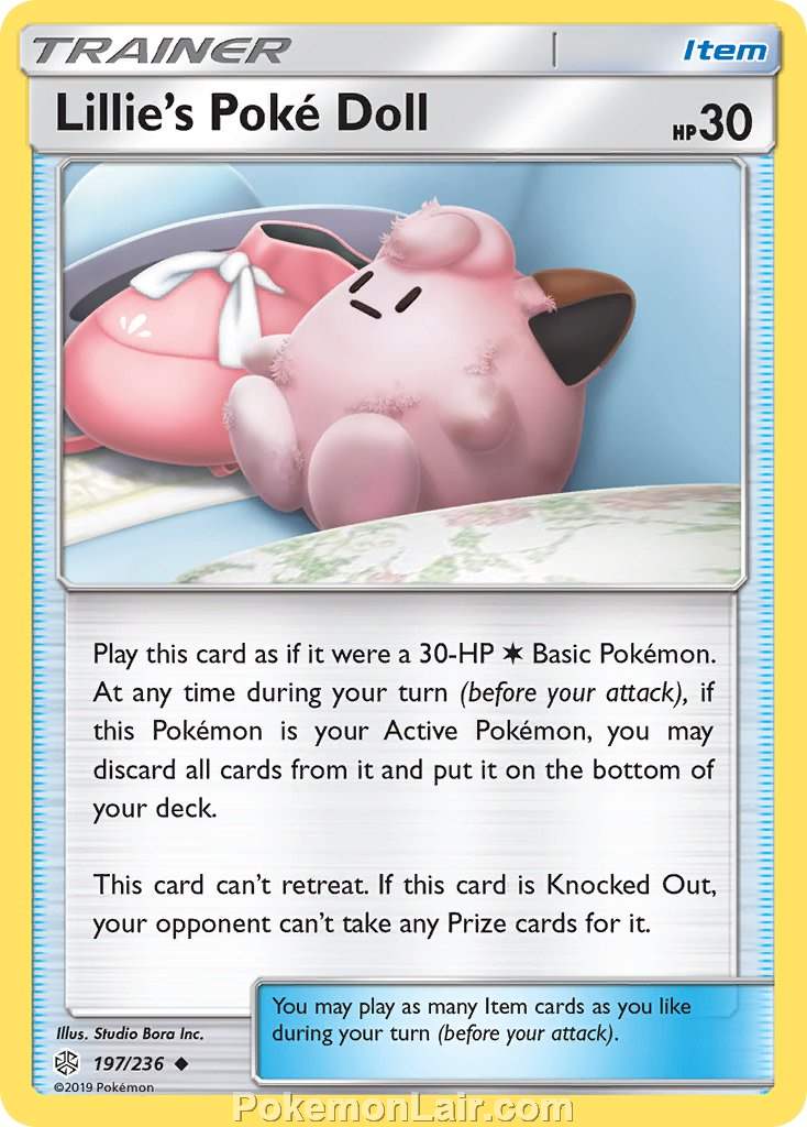 2019 Pokemon Trading Card Game Cosmic Eclipse Price List – 197 Lillies Poke Doll