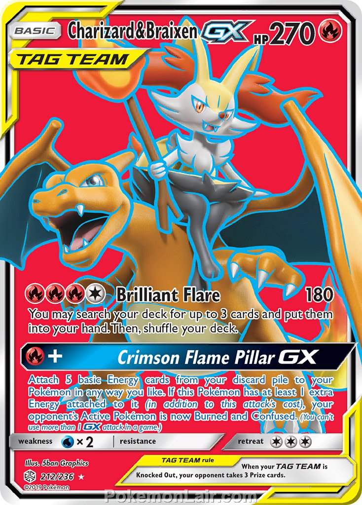 2019 Pokemon Trading Card Game Cosmic Eclipse Price List – 212 Charizard Braixen GX