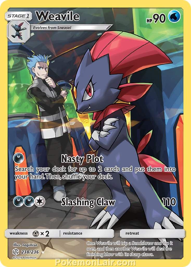 2019 Pokemon Trading Card Game Cosmic Eclipse Price List – 238 Weavile