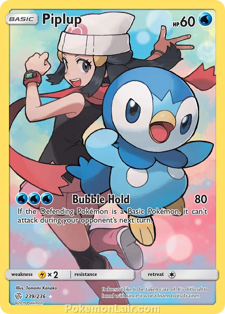 2019 Pokemon Trading Card Game Cosmic Eclipse Price List – 239 Piplup