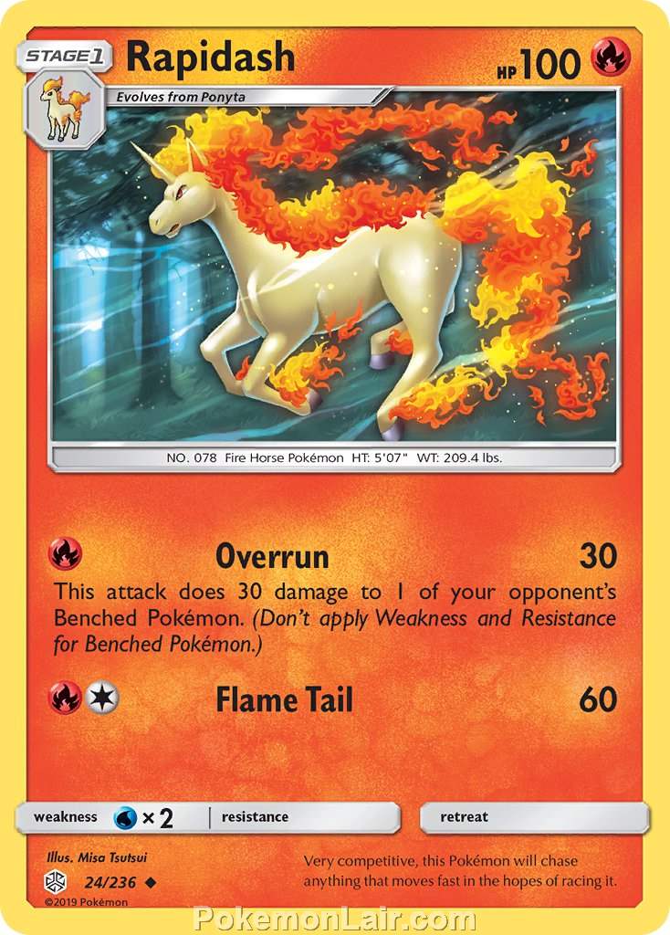 2019 Pokemon Trading Card Game Cosmic Eclipse Price List – 24 Rapidash