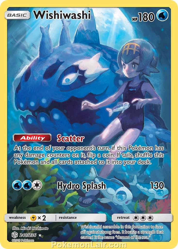 2019 Pokemon Trading Card Game Cosmic Eclipse Price List – 240 Wishiwashi