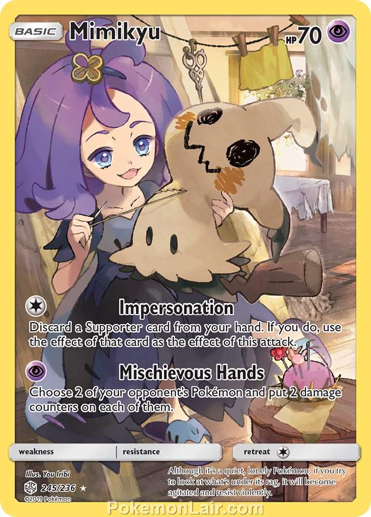 2019 Pokemon Trading Card Game Cosmic Eclipse Price List – 245 Mimikyu