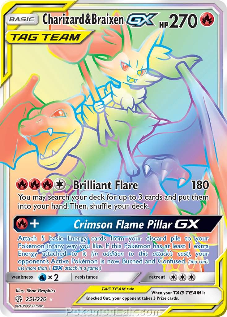 2019 Pokemon Trading Card Game Cosmic Eclipse Price List – 251 Charizard Braixen GX